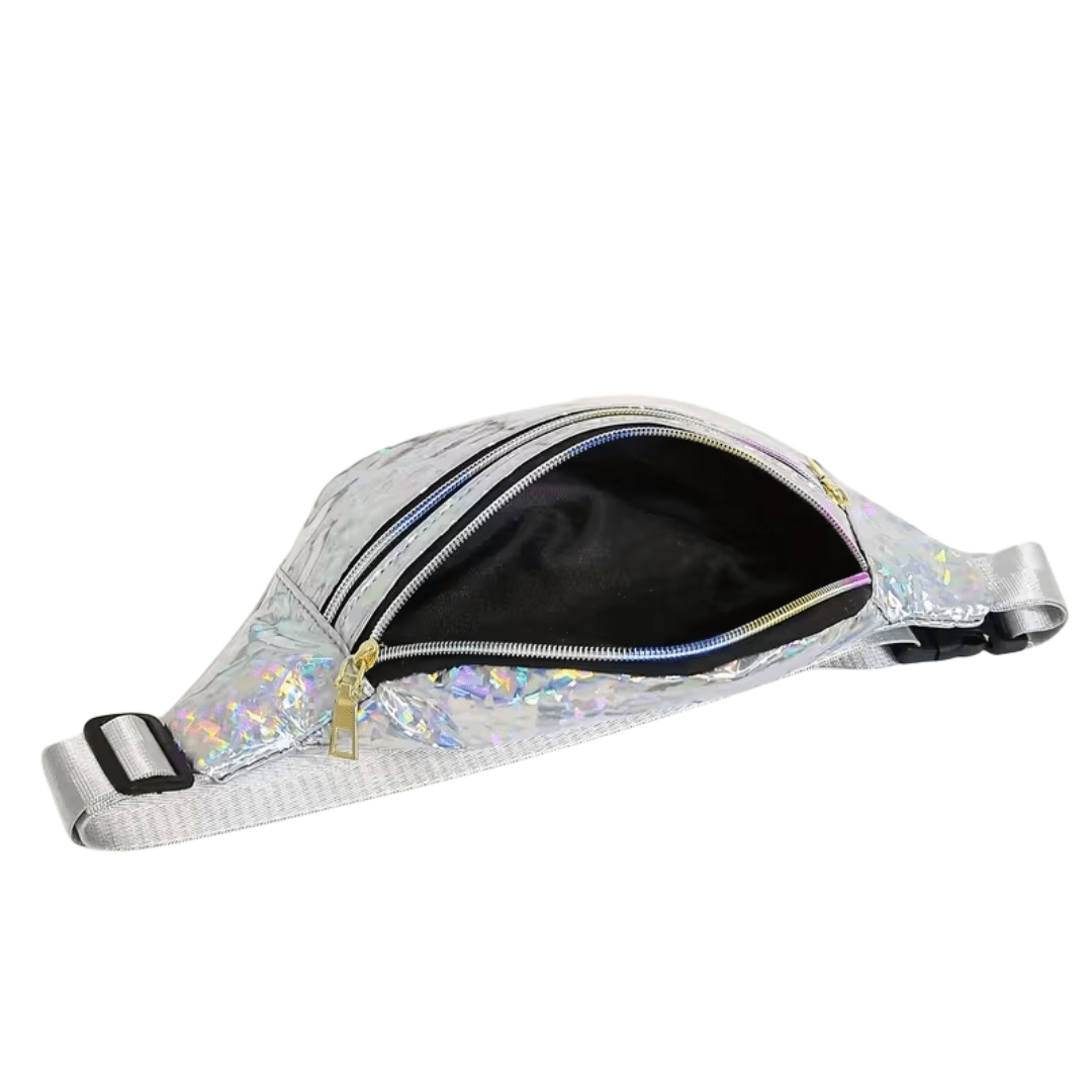 Bauchtasche Glitter Holo Silber - TwentyFourParty