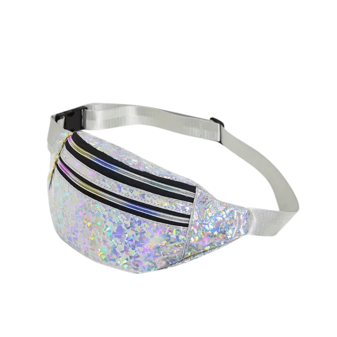 Bauchtasche Glitter Holo Silber - TwentyFourParty