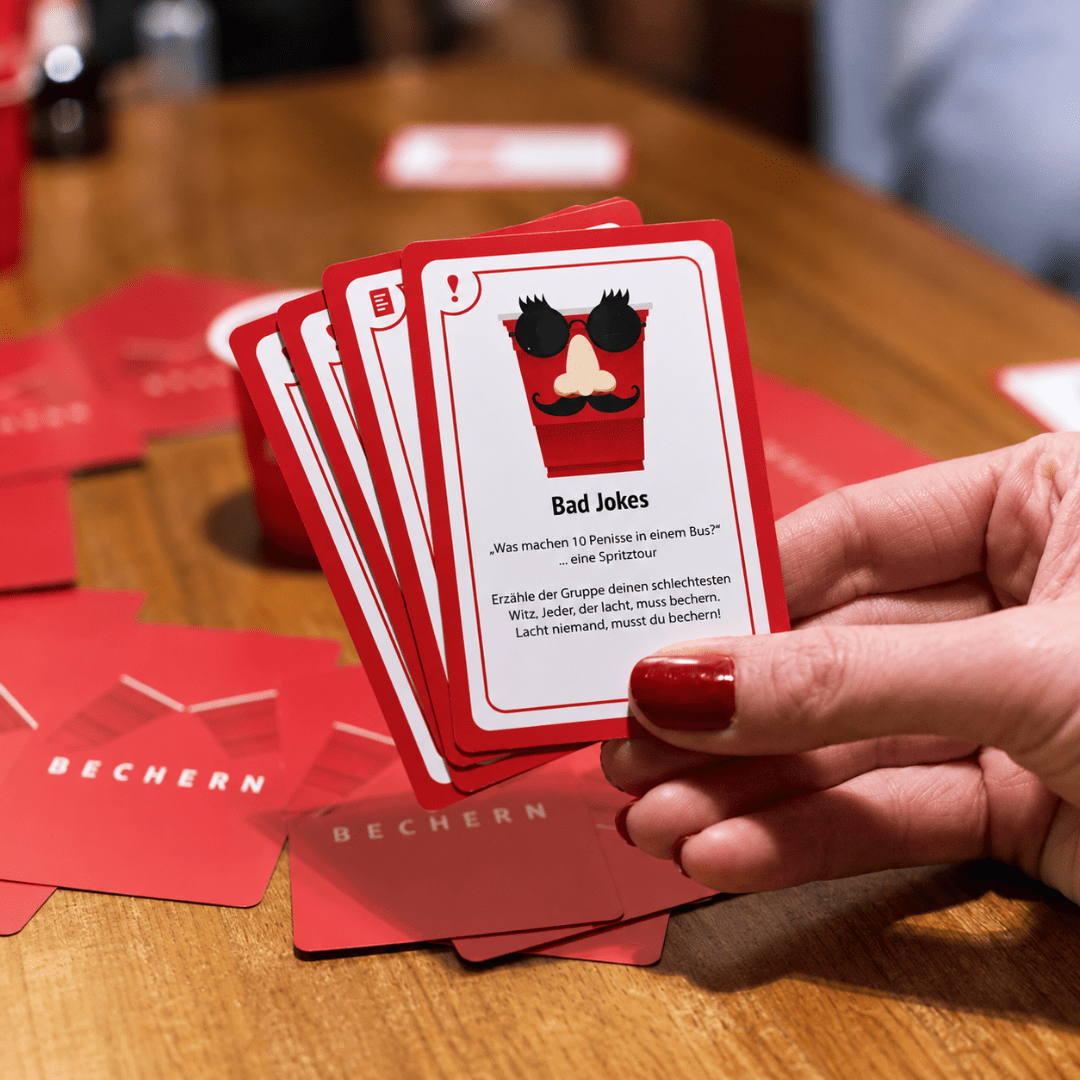 Bechern Trinkspiel mit 69 Karten und 10 Red Cups - TwentyFourParty
