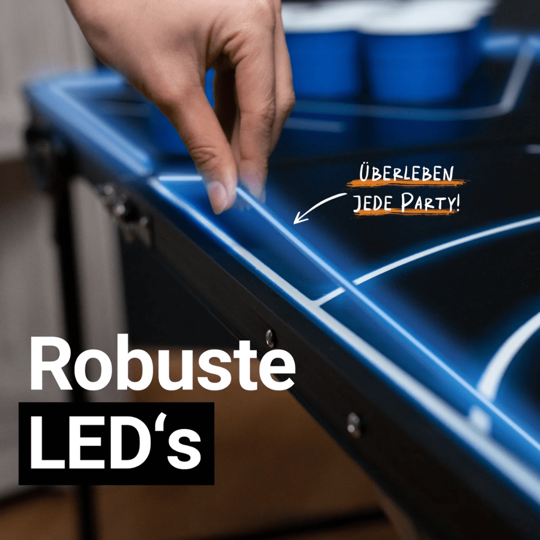 Beer Pong Tisch Set „LED NEON Set - TwentyFourParty