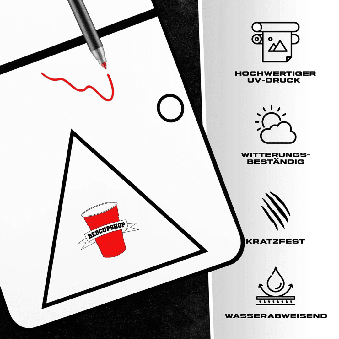 Beer Pong Tisch Set „Zum Selbst Gestalten“ inkl. Becher & Bälle - TwentyFourParty
