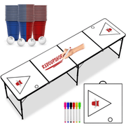 Beer Pong Tisch Set „Zum Selbst Gestalten“ inkl. Becher & Bälle - TwentyFourParty