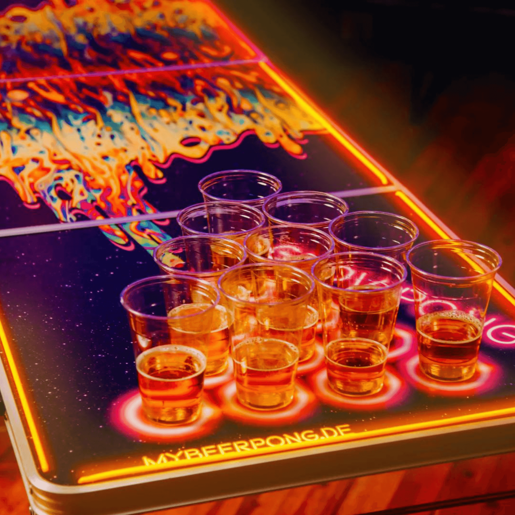 Beer Pong Tisch Space Lava LED - TwentyFourParty
