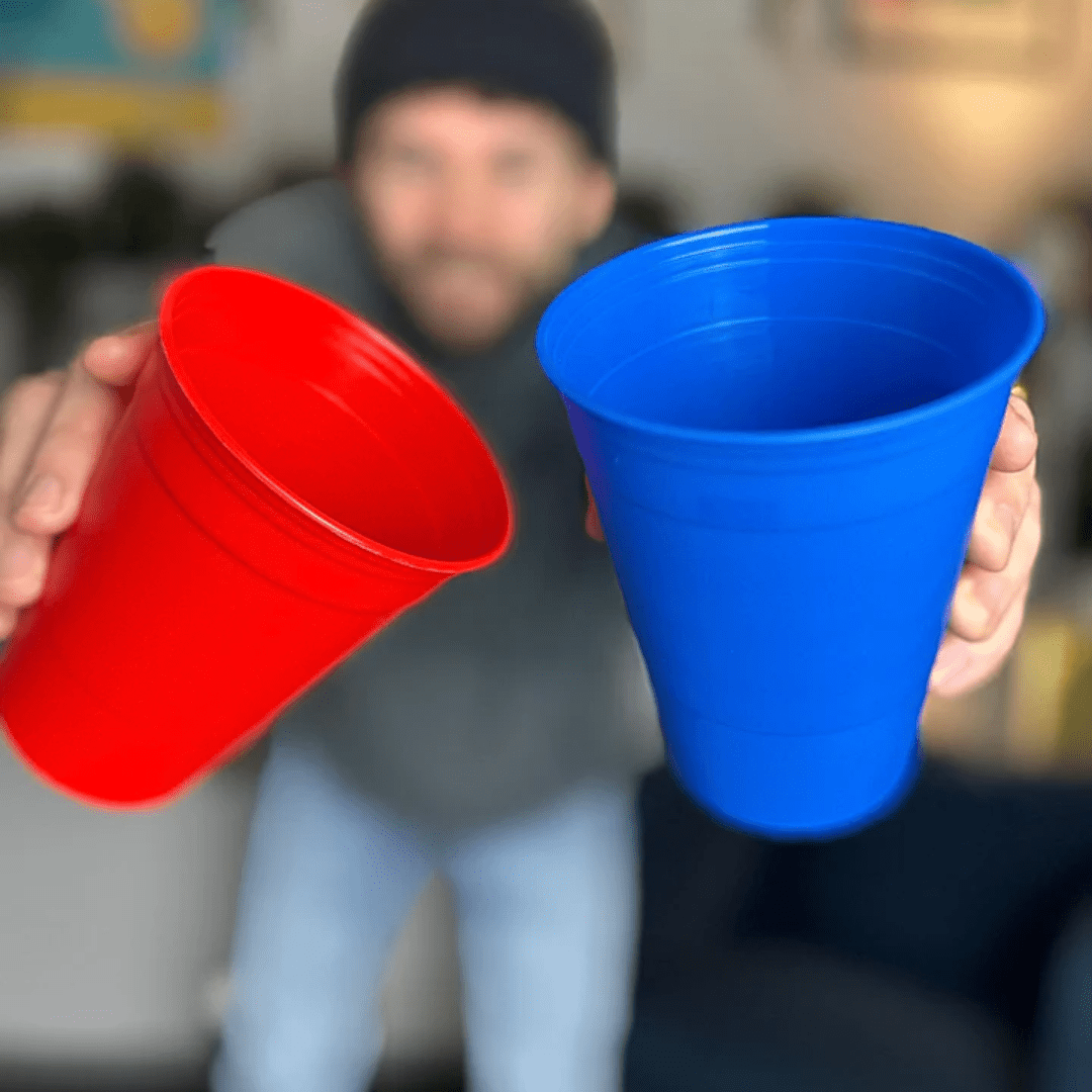 Beerpong Mehrweg Becher Rot & Blau - TwentyFourParty