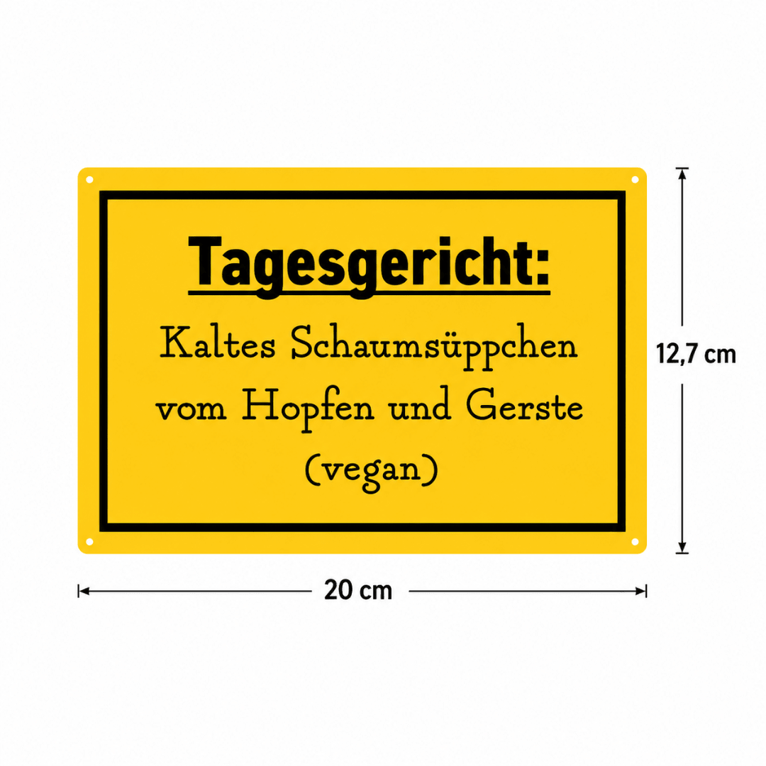 Bier Holzschild Tagesgericht - TwentyFourParty