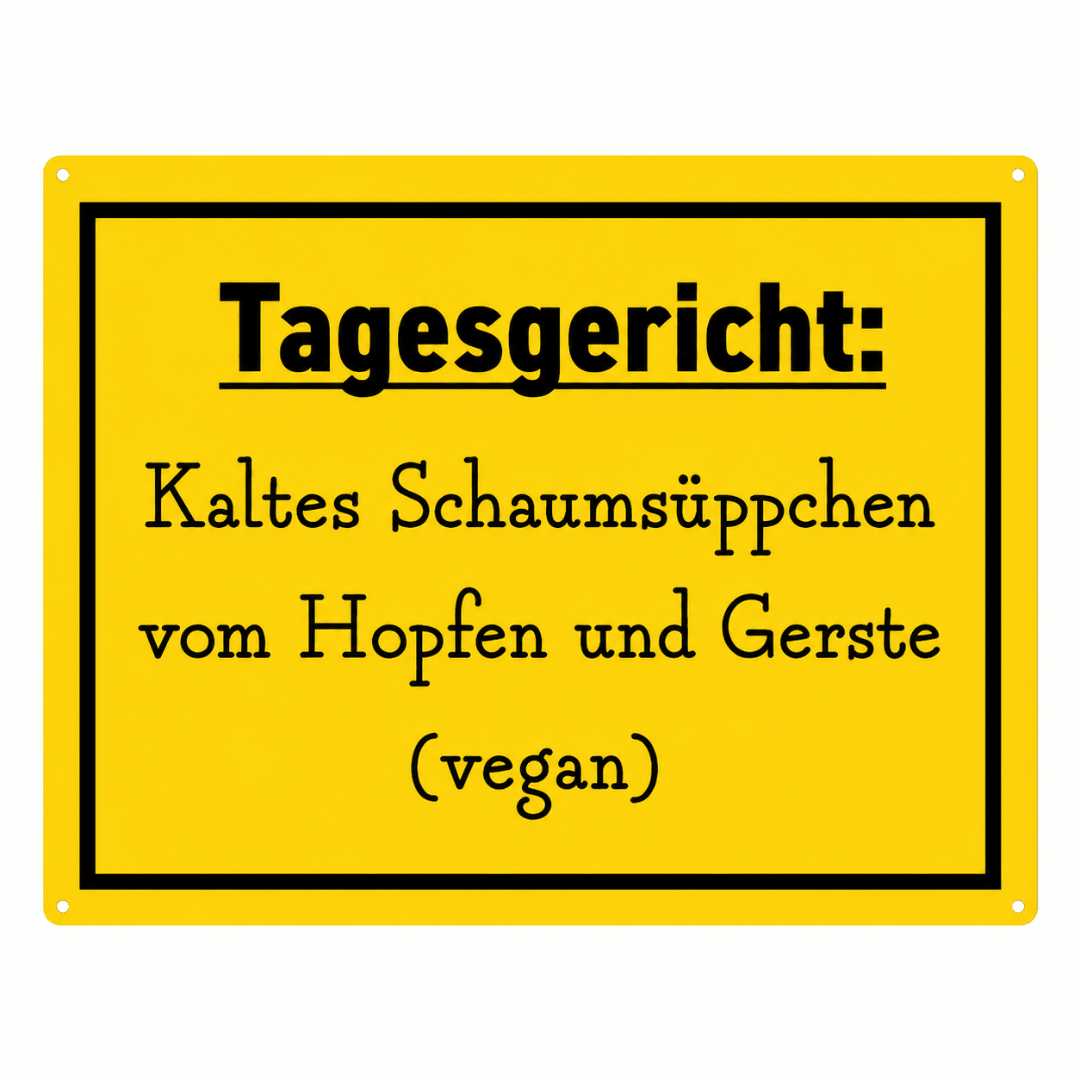 Bier Holzschild Tagesgericht - TwentyFourParty