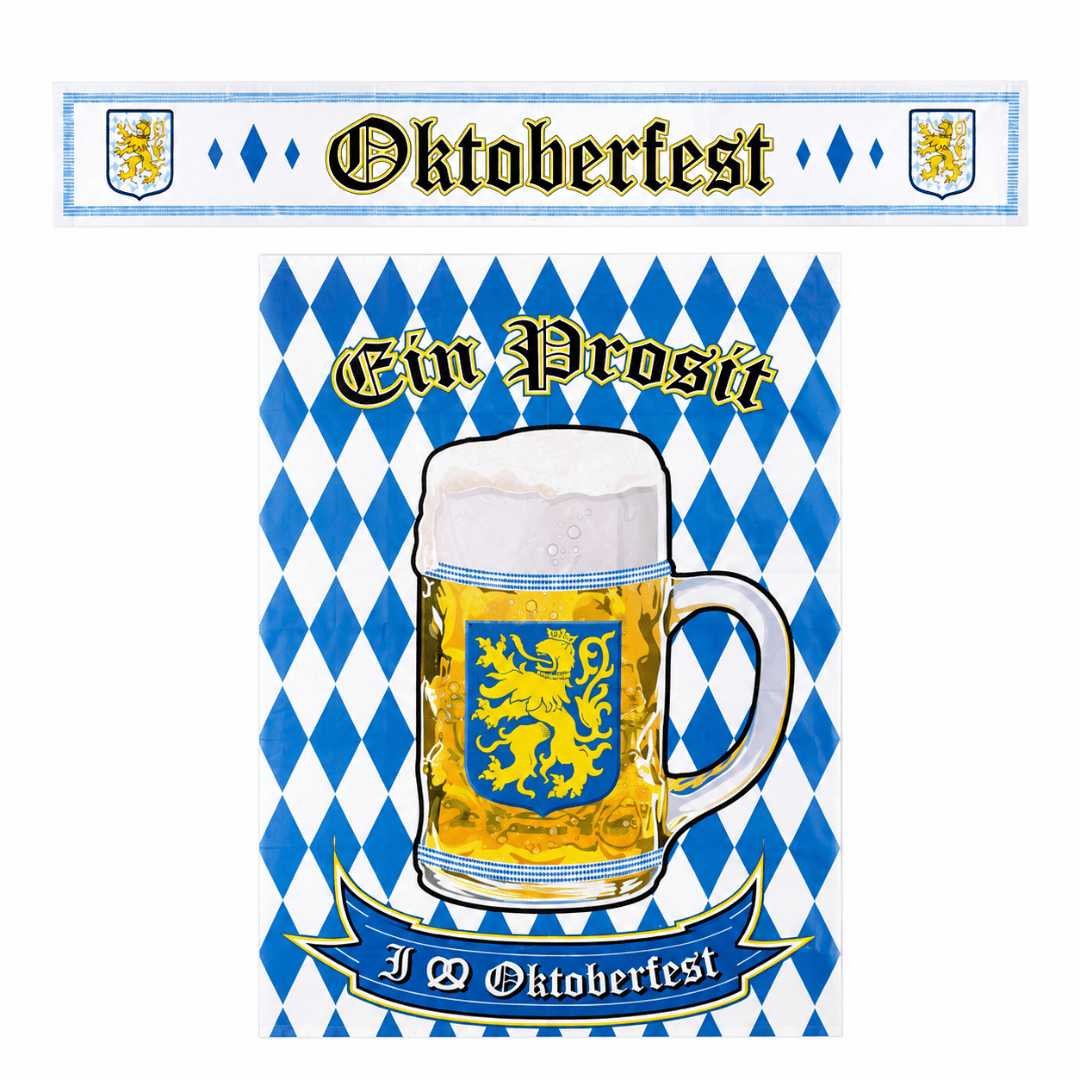 Bierfest Deko Set Poster & Banner 120 cm - TwentyFourParty