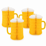 Bierkrug Wabendeko 4 Stück - TwentyFourParty