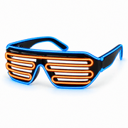 BLINXS EL Neon-Brille Shutter Blau-Orange - TwentyFourParty