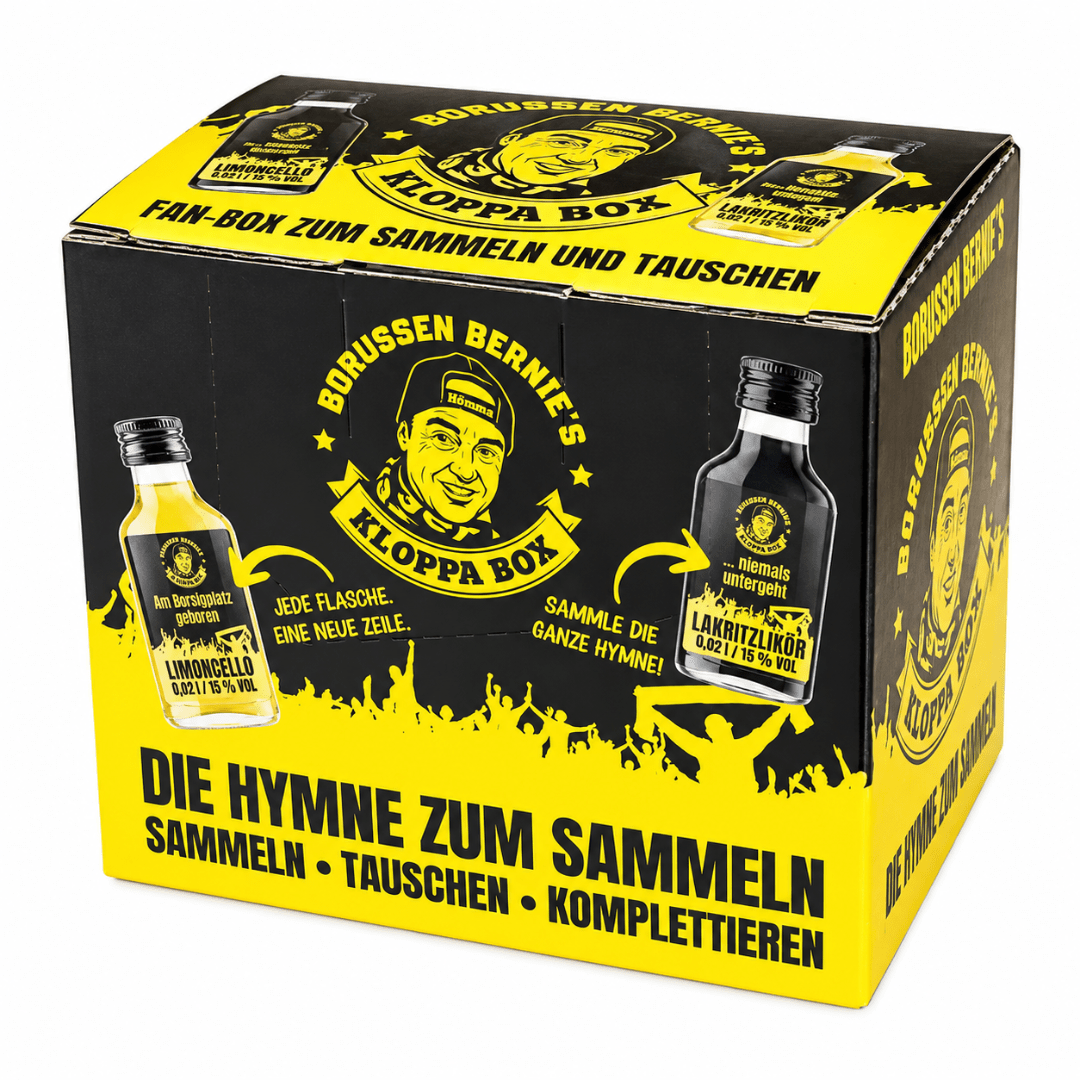 Borussen Bernie's Kloppa Box 10 Shots – Limoncello & Lakritzlikör - TwentyFourParty