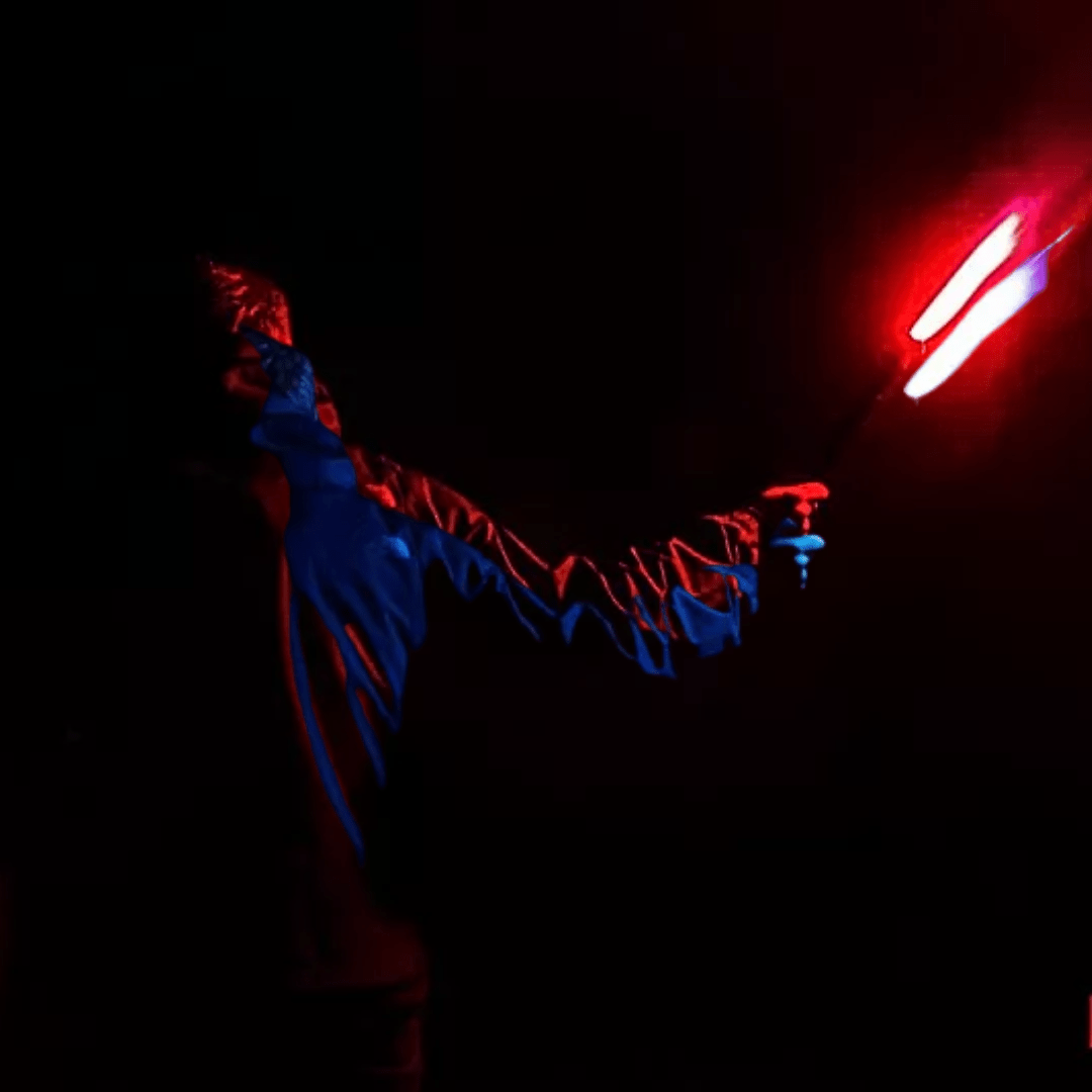 Breslauer Bengalo Farbwechsel blau zu rot 60s - TwentyFourParty