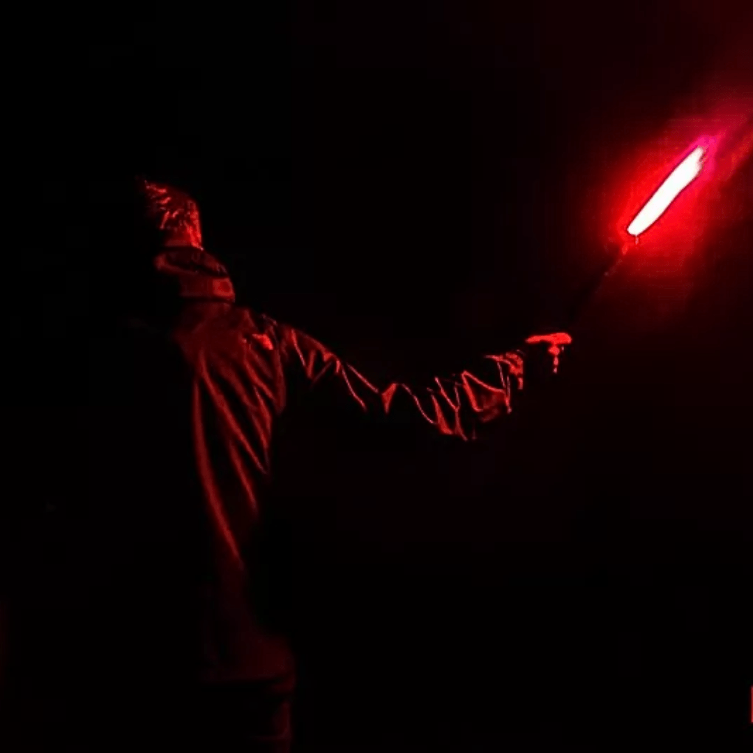 Breslauer Bengalo Farbwechsel blau zu rot 60s - TwentyFourParty