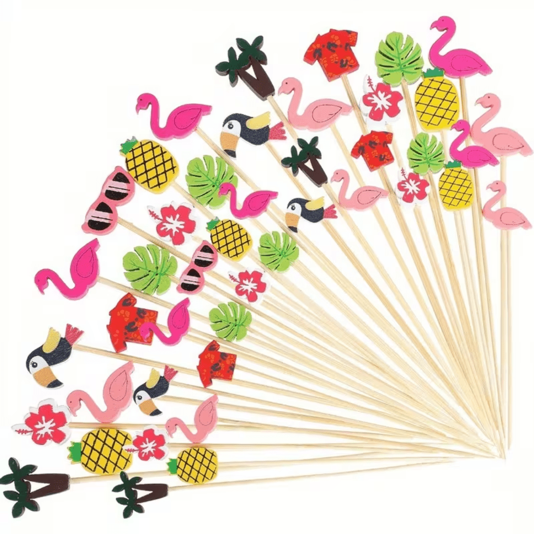 Cocktail-Pins Tropenmix 100-teilig – TwentyFourParty