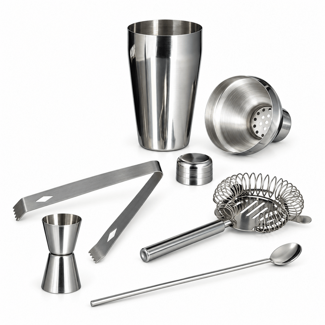 Cocktail Shaker Set Edelstahl 5-teilig - TwentyFourParty