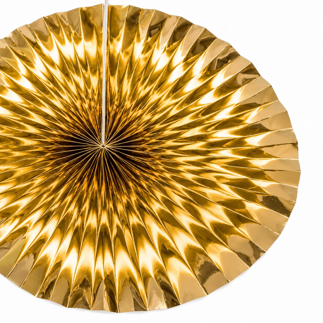 Dekofächer Metallic Gold 3 Stück - TwentyFourParty
