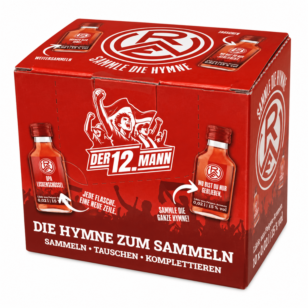 Der 12. Mann Rot-Weiss Essen Box mit 10 Beerenlikör Shots - TwentyFourParty