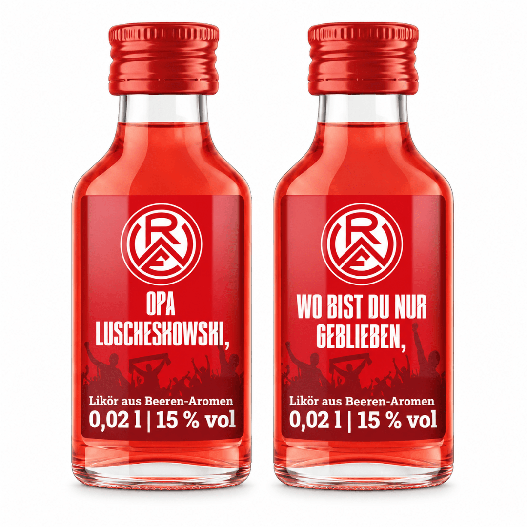 Der 12. Mann Rot-Weiss Essen Box mit 10 Beerenlikör Shots - TwentyFourParty