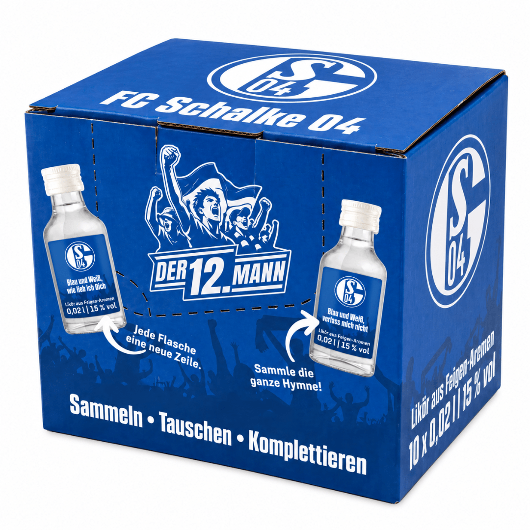 Der 12. Mann Schalke 04 Box mit 10 Feigenlikör Shots - TwentyFourParty