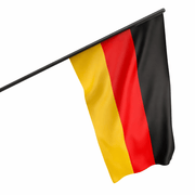 Deutschland Fahne mit Stab 45×30 cm - TwentyFourParty
