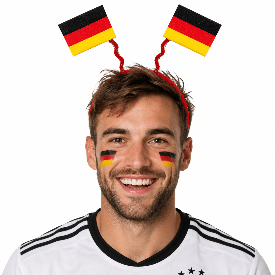 Deutschland Fan Haarreif mit Flaggen - TwentyFourParty