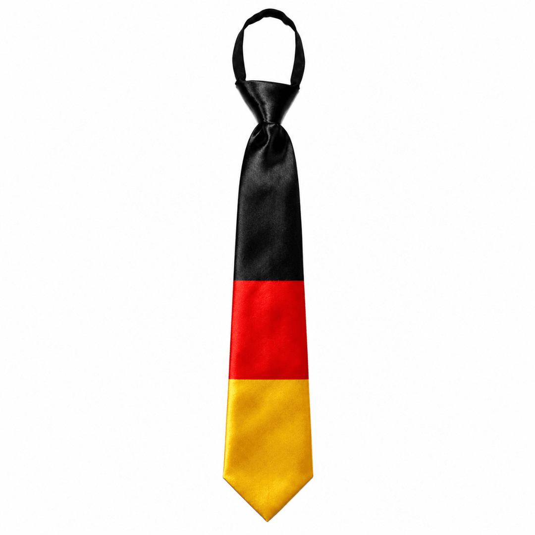 Deutschland Fan Krawatte Schwarz Rot Gold - TwentyFourParty