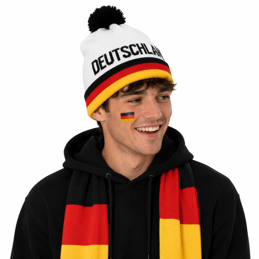 Deutschland Fanmütze mit Bommel - TwentyFourParty