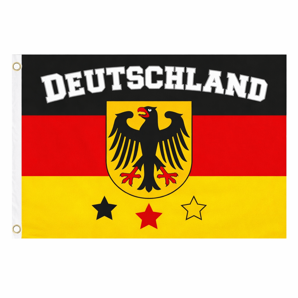 Deutschland Flagge Schwarz - Rot - Gold mit Adler - TwentyFourParty