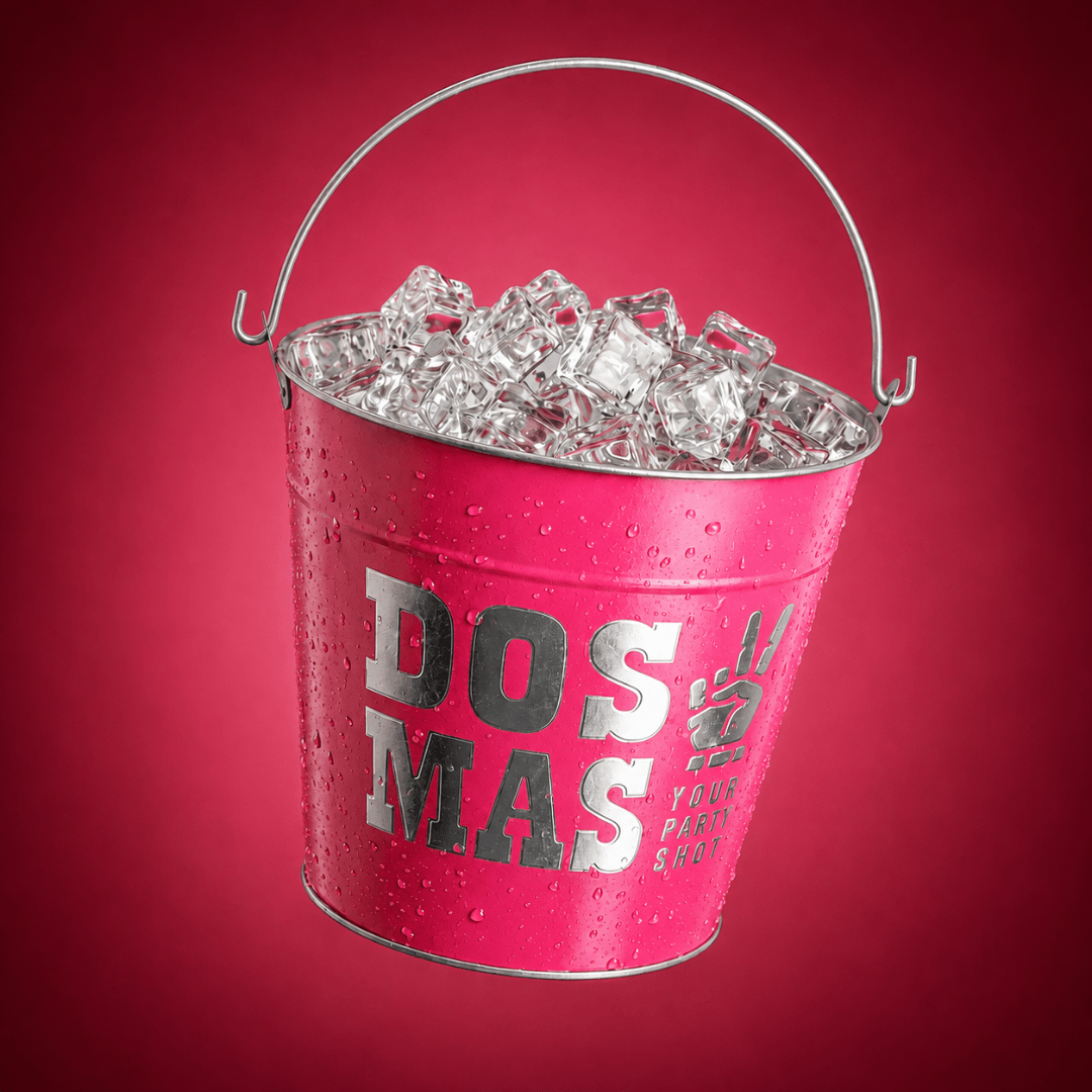 DOS MAS Pink Shot Eimer Set mit Flasche & 6 Shotgläsern - TwentyFourParty