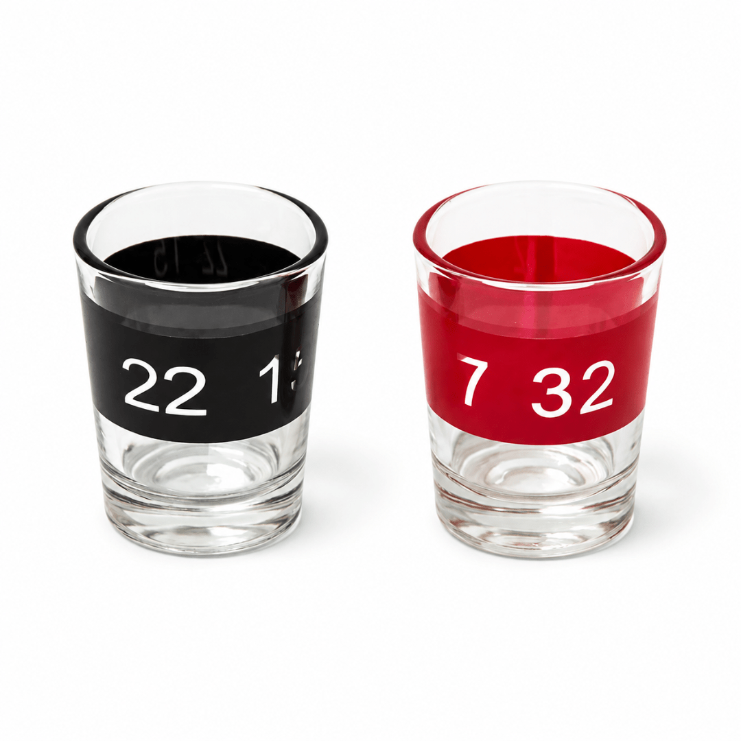Drinking Roulette Trinkspiel mit 16 Shotgläsern - TwentyFourParty