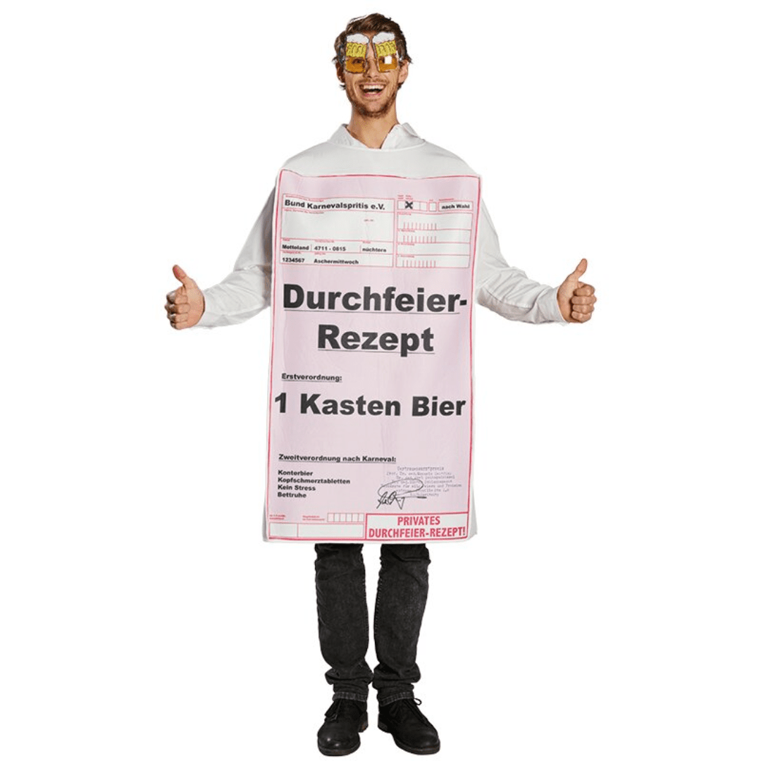 Durchfeier Rezept Kostüm - TwentyFourParty