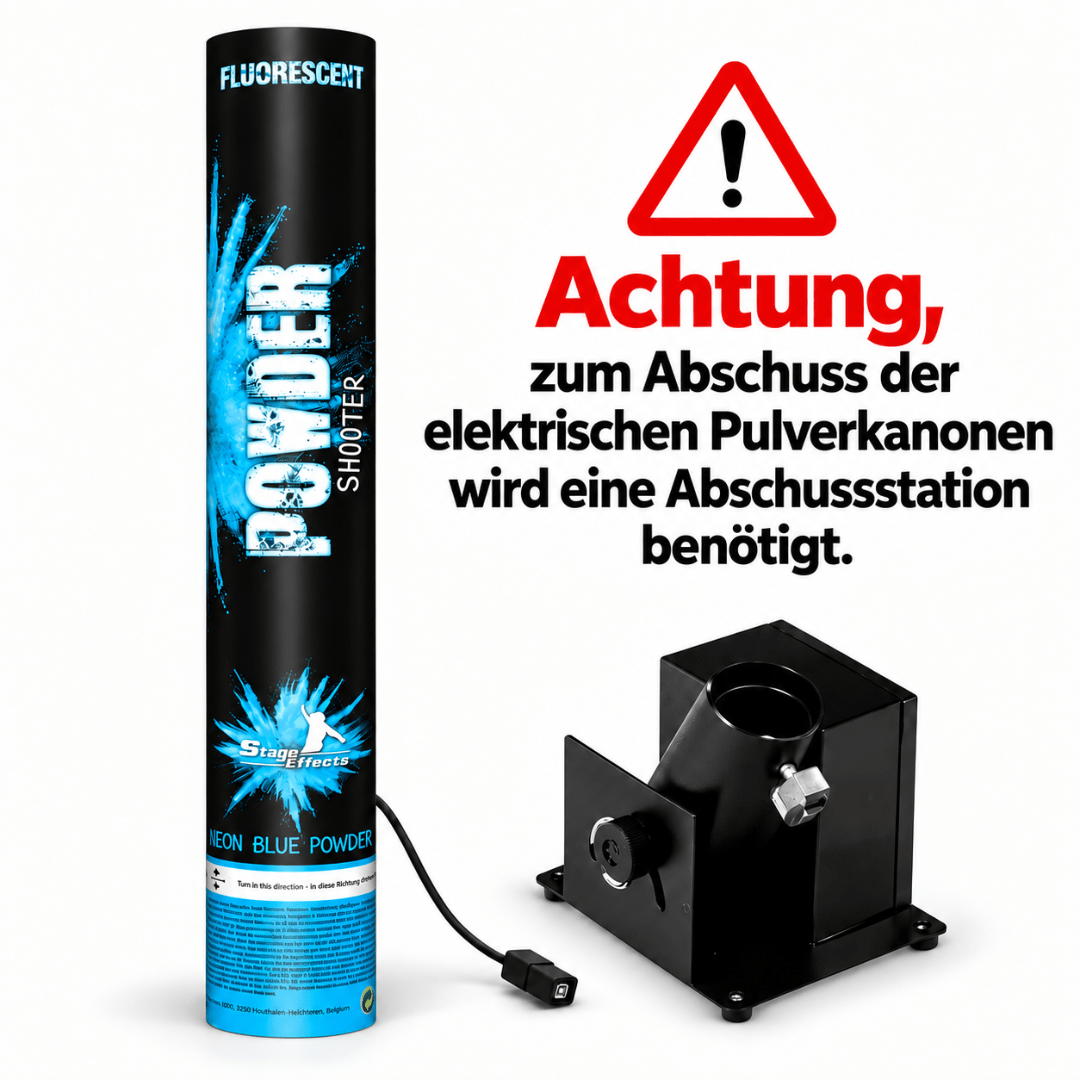 Elektrische Pulverkanone 40 cm Blau - TwentyFourParty