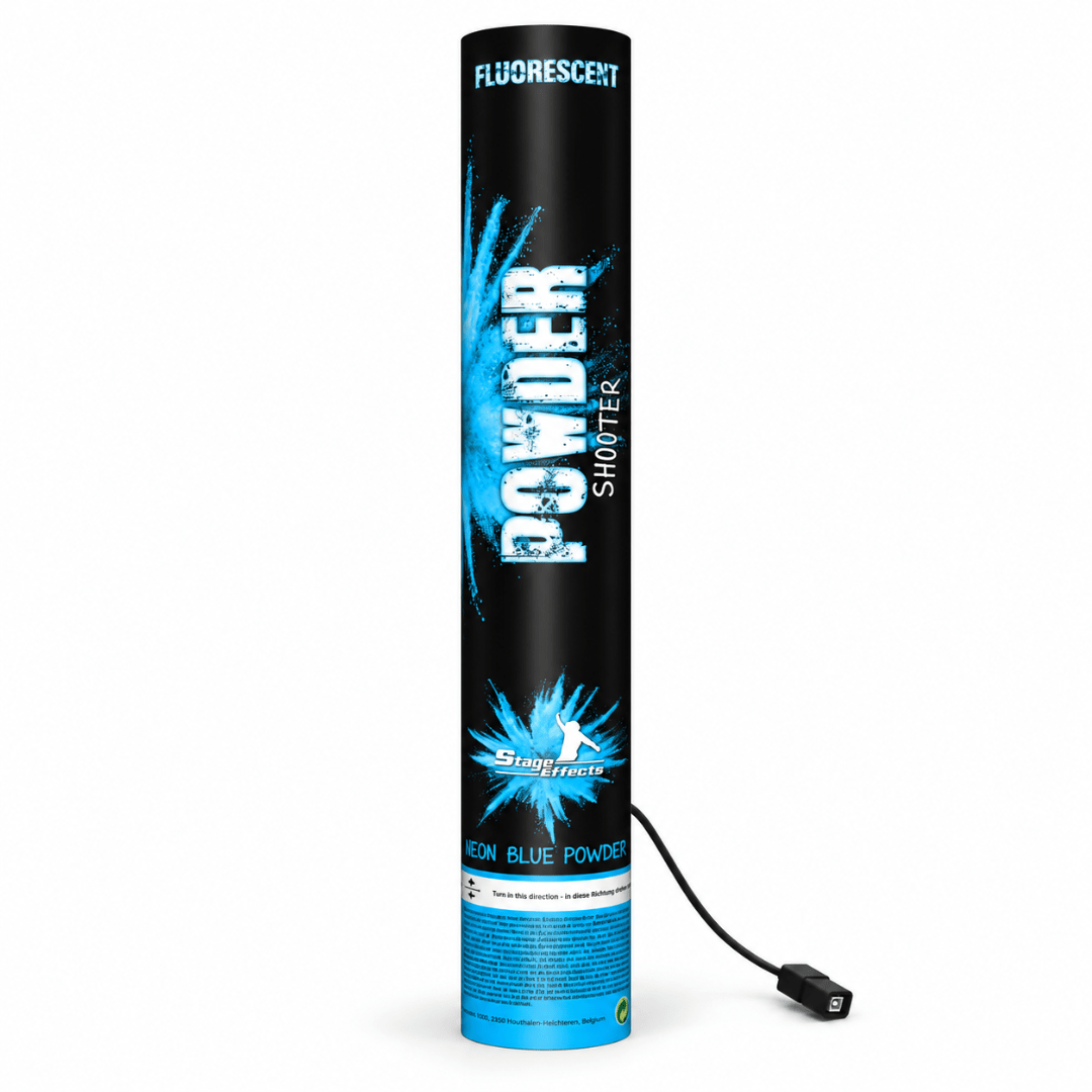 Elektrische Pulverkanone 40 cm Blau - TwentyFourParty