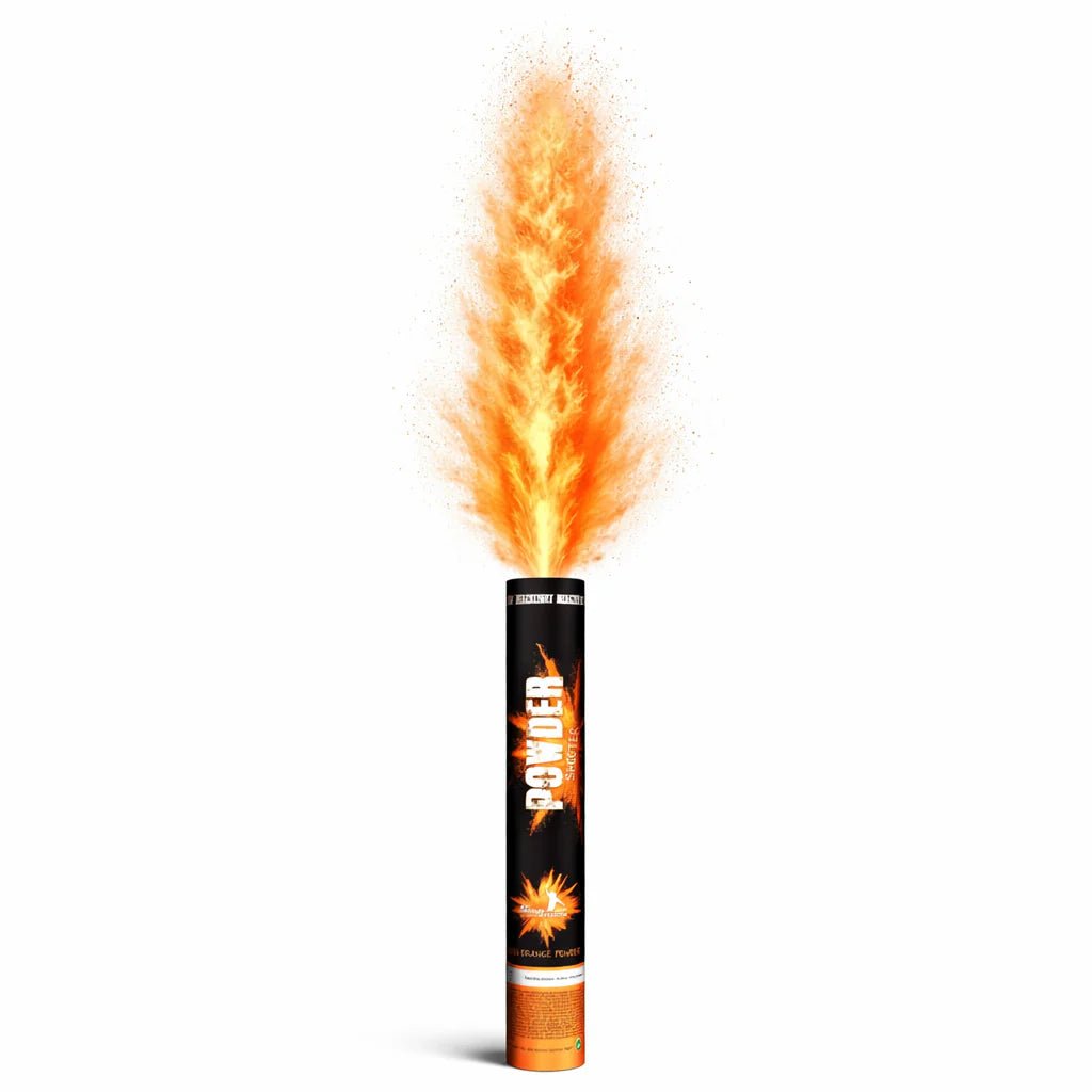 Elektrische Pulverkanone 40 cm Orange - TwentyFourParty