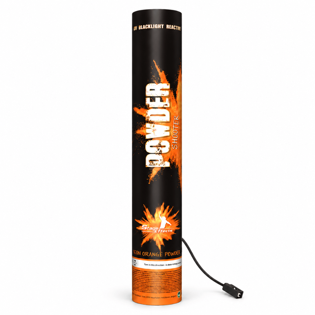 Elektrische Pulverkanone 40 cm Orange - TwentyFourParty