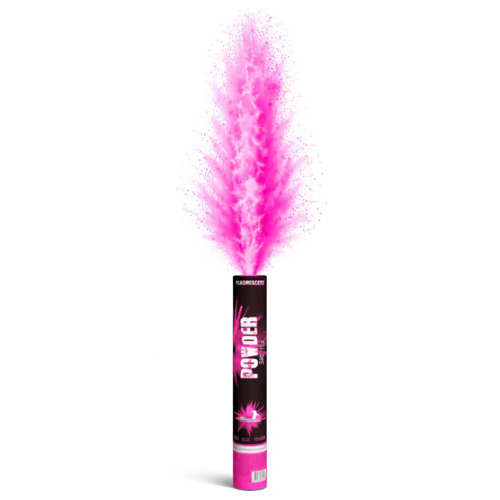 Elektrische Pulverkanone 40 cm Pink - TwentyFourParty
