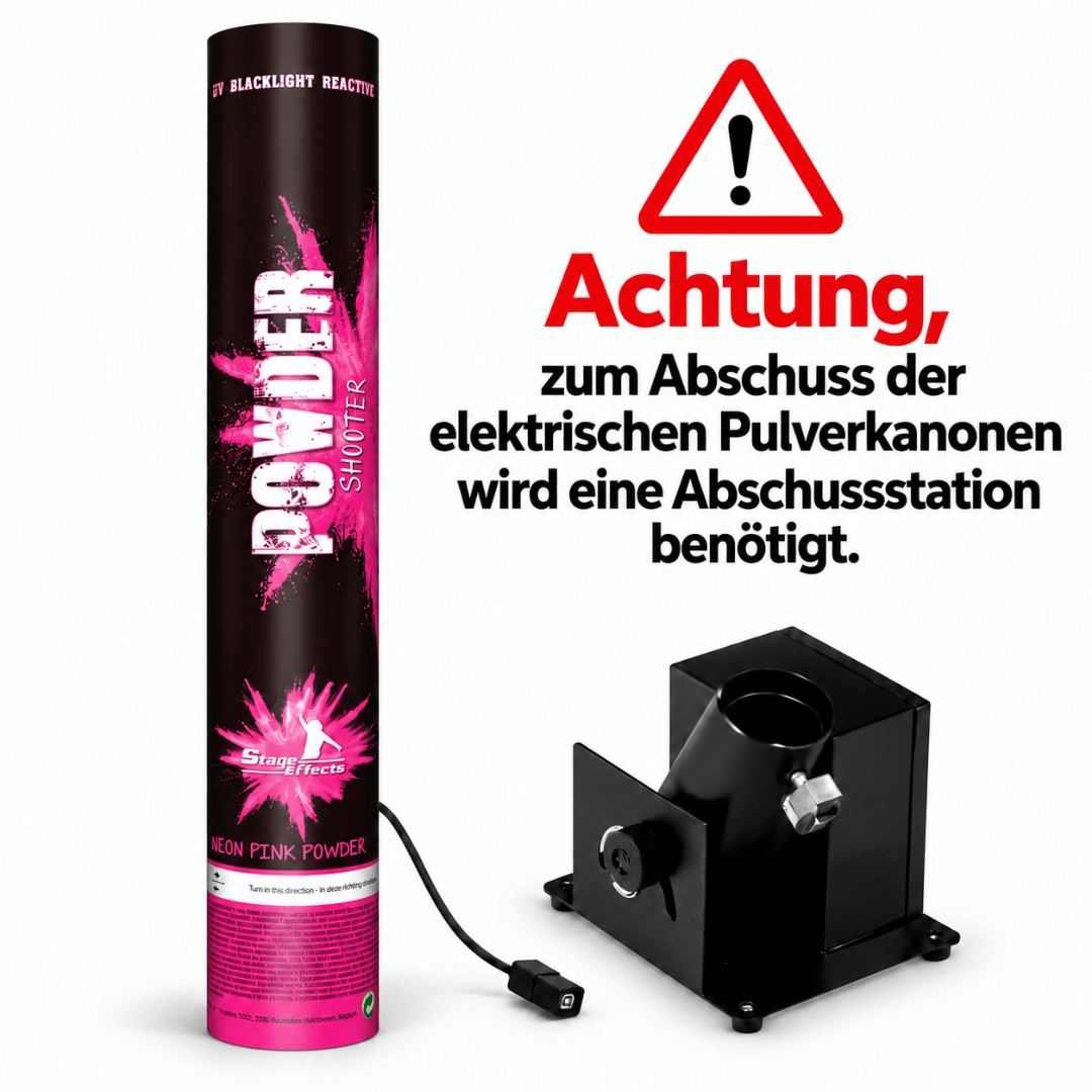 Elektrische Pulverkanone 40 cm Pink - TwentyFourParty