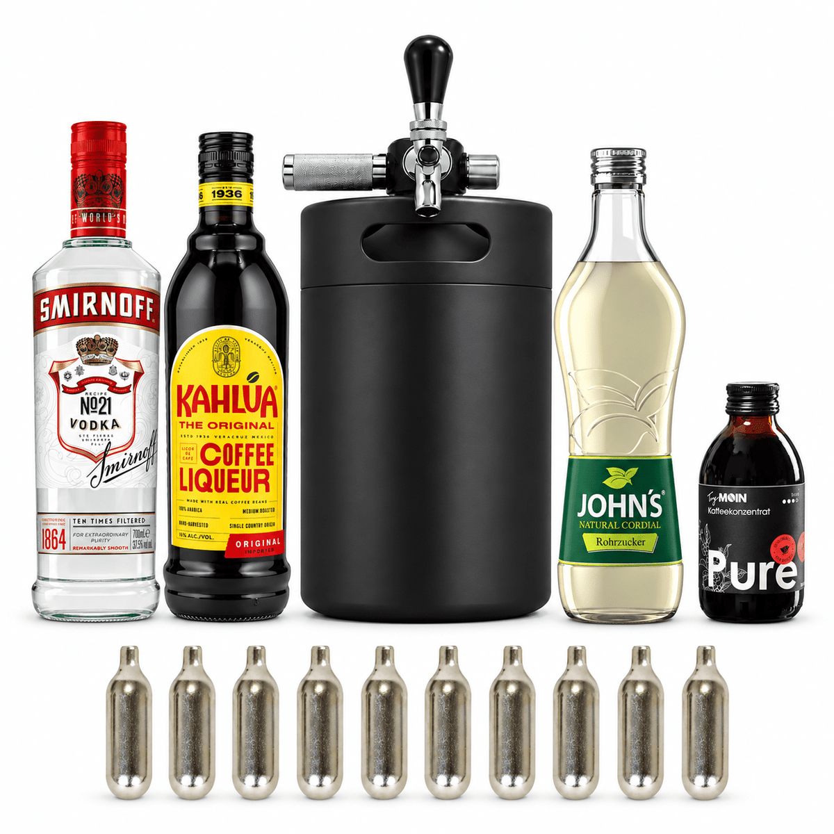Espresso Martini Fass-Set – Keggo Mini Keg 4 l mit allen Zutaten - TwentyFourParty