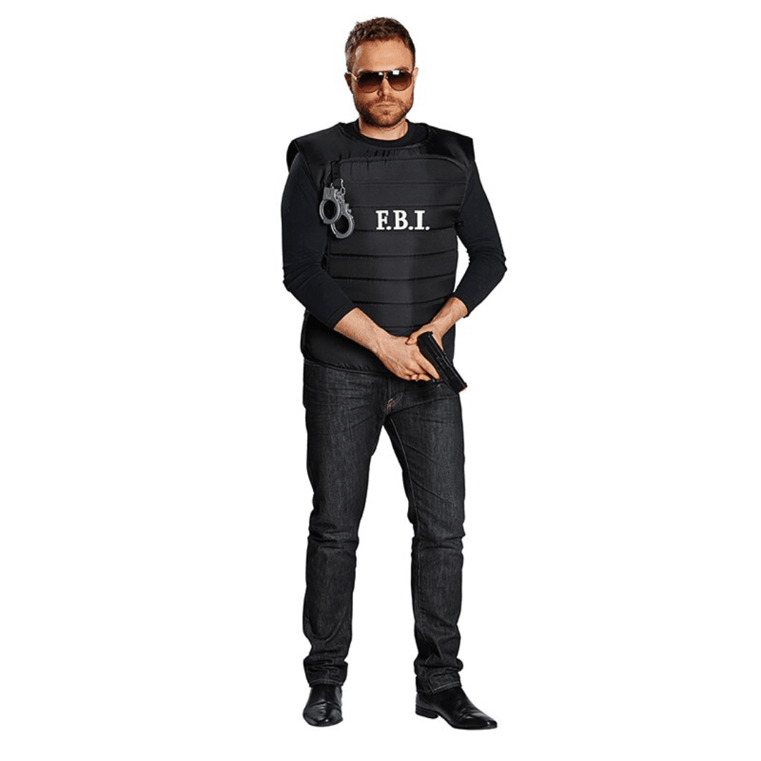 F.B.I. Kostüm Herren – Female Body Inspector Weste - TwentyFourParty