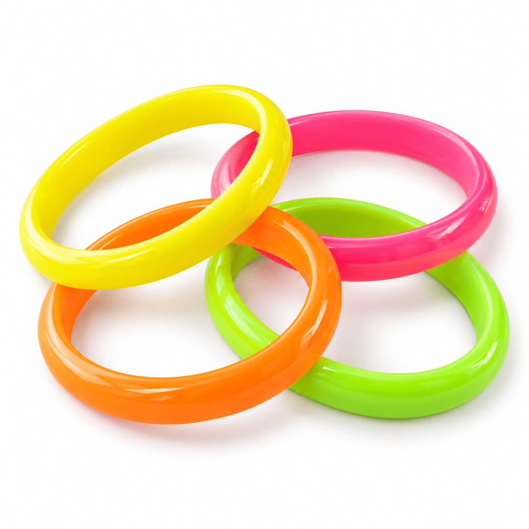 Fluoreszierende Neon Armbänder 4 Stück - TwentyFourParty