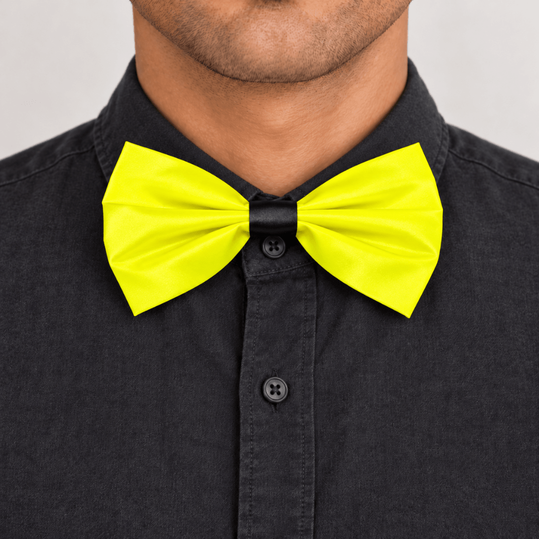Fluoreszierende Neon Fliege Gelb - TwentyFourParty