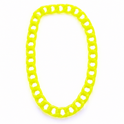Fluoreszierende Neon Gliederkette Gelb 84 cm - TwentyFourParty