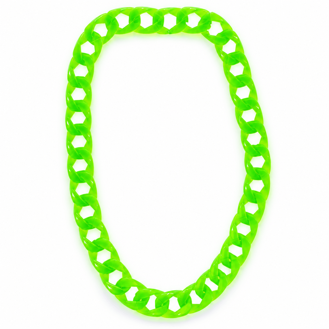 Fluoreszierende Neon Gliederkette Grün 84 cm - TwentyFourParty