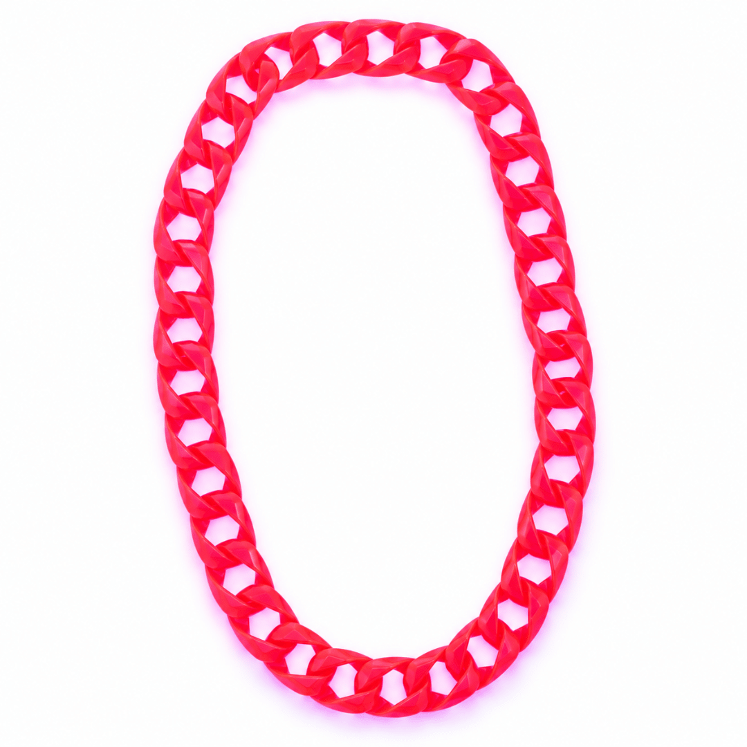Fluoreszierende Neon Gliederkette Pink 84 cm - TwentyFourParty
