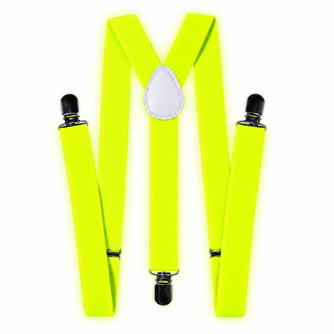 Fluoreszierende Neon Hosenträger Gelb - TwentyFourParty
