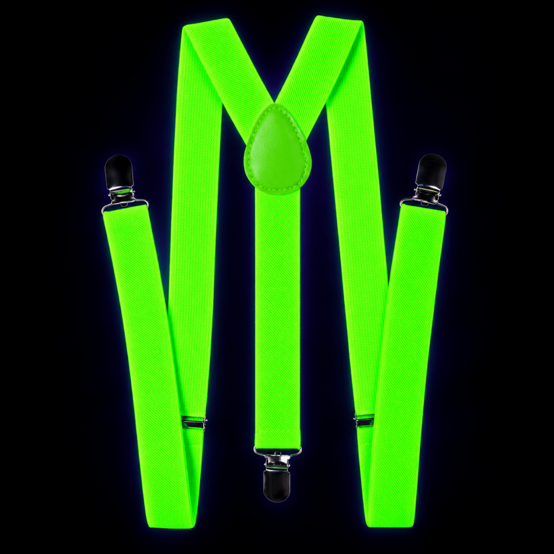 Fluoreszierende Neon Hosenträger Grün - TwentyFourParty