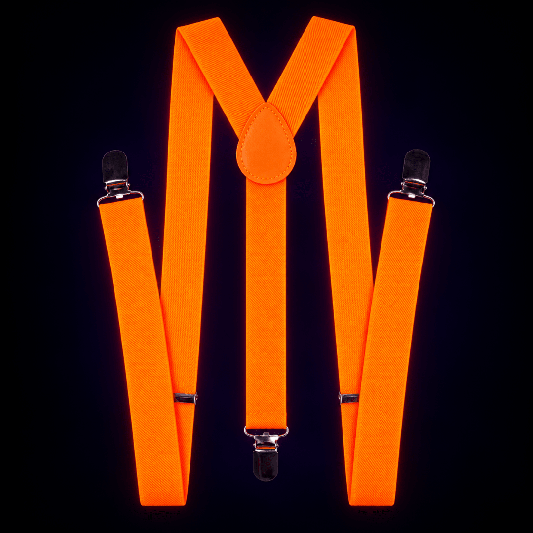 Fluoreszierende Neon Hosenträger Orange - TwentyFourParty
