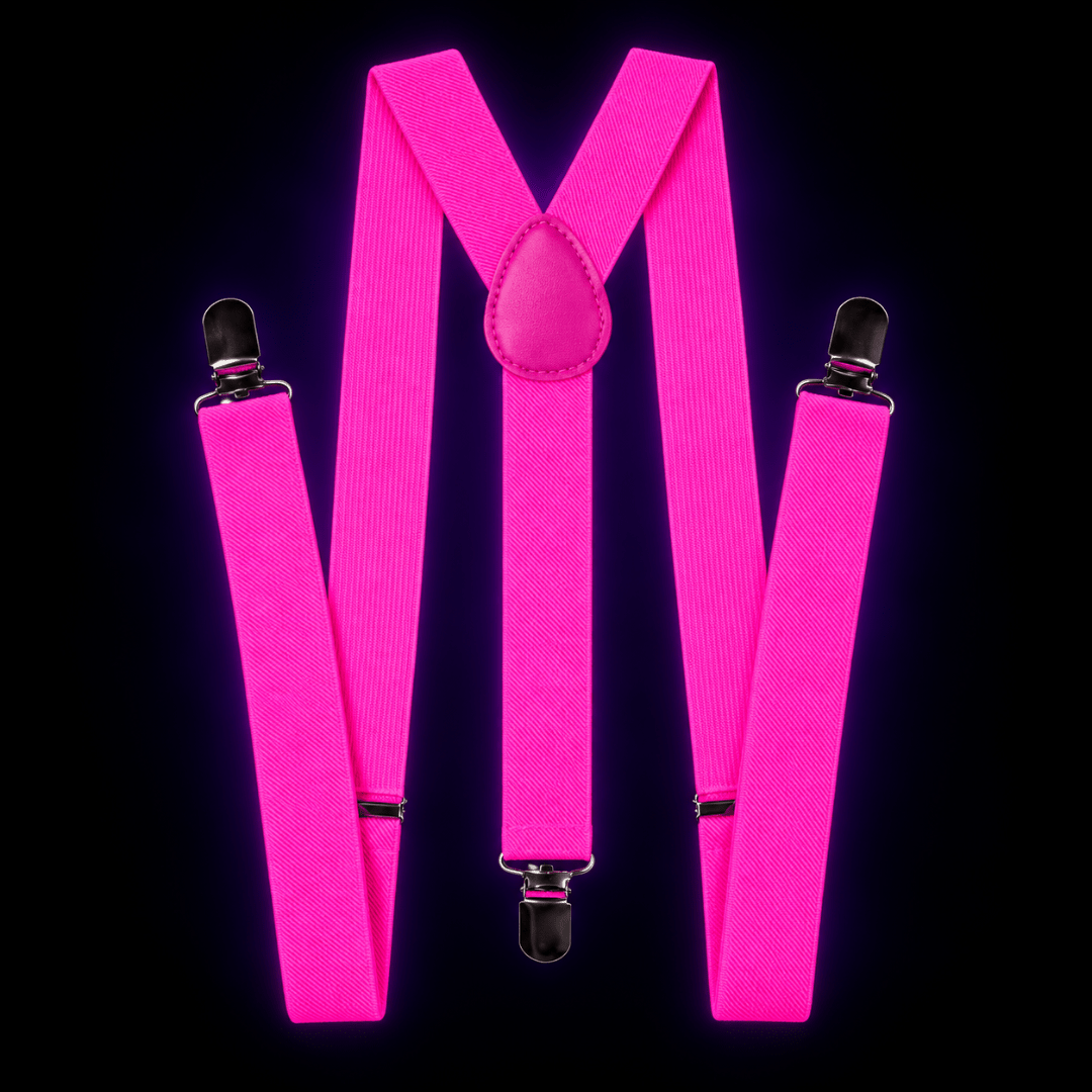 Fluoreszierende Neon Hosenträger Pink - TwentyFourParty
