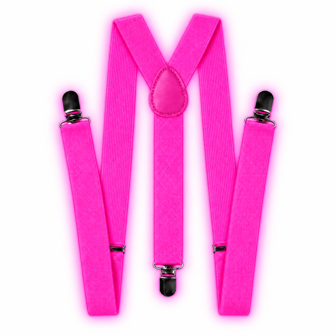 Fluoreszierende Neon Hosenträger Pink - TwentyFourParty