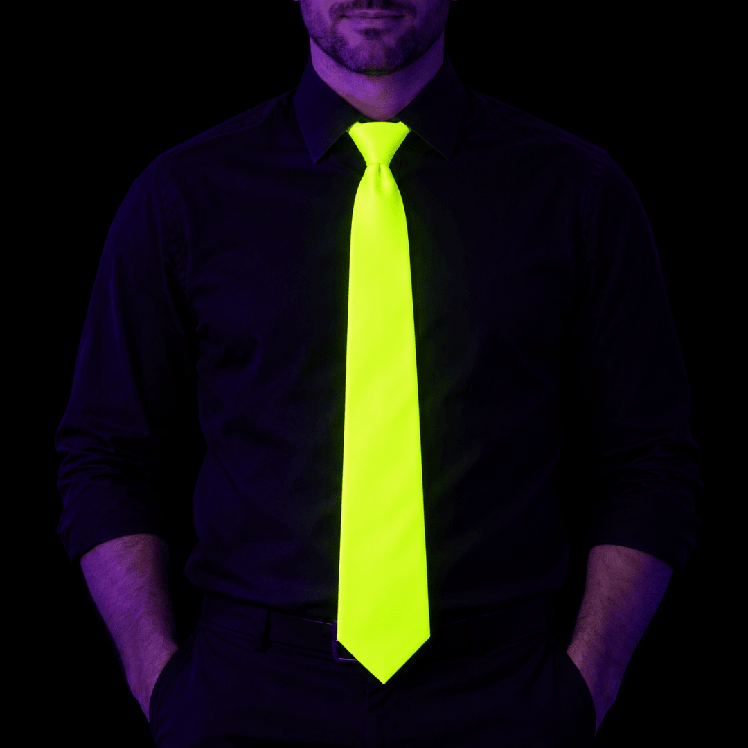 Fluoreszierende Neon Krawatte Gelb - TwentyFourParty