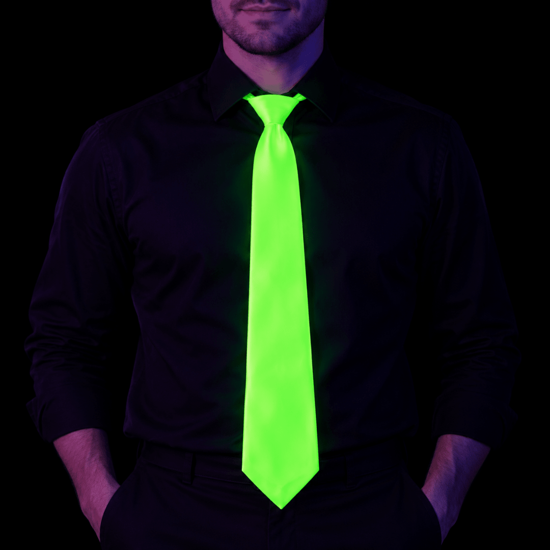 Fluoreszierende Neon Krawatte Grün - TwentyFourParty